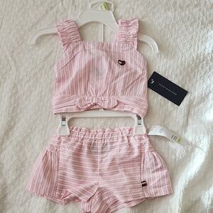 Tommy Hilfiger Pink Striped Two-Piece Outfit